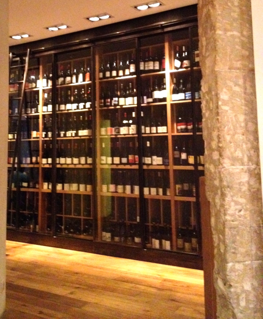 A wall of wines