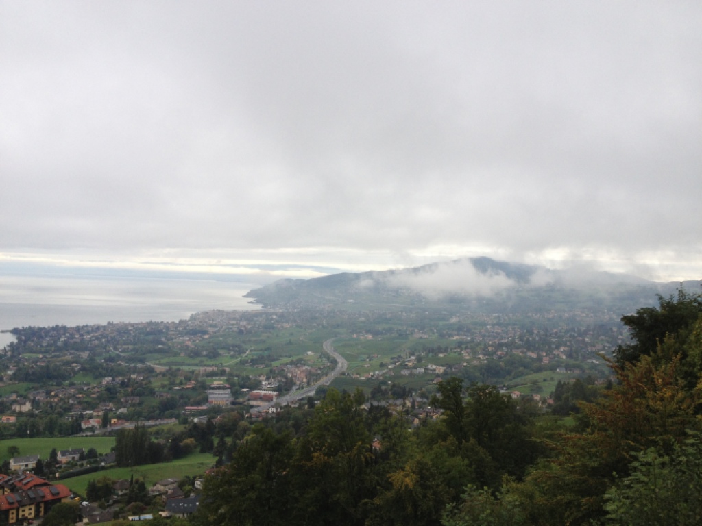 From a hill high above Lake Geneva