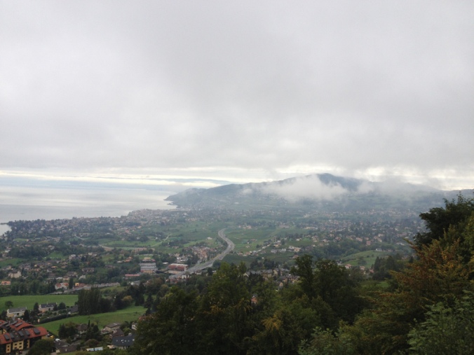 From a hill high above Lake Geneva