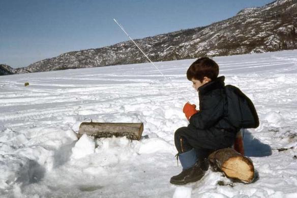 Ice fishing in Alaska